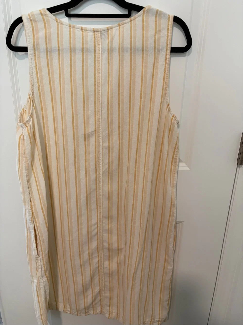 Wonderly Yellow & White Striped Button-Front Dress